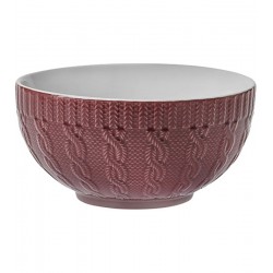 Bowl 14cm 540ml em Porcelana Textura Winter Vinho